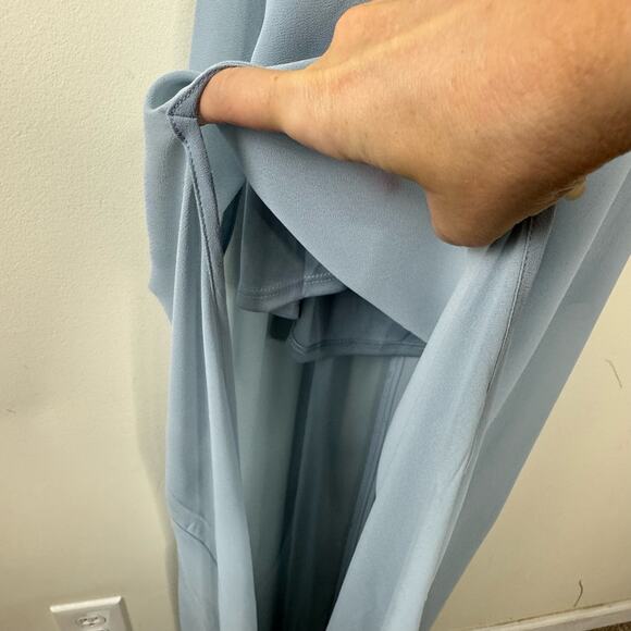 Show Me Your Mumu Heather Halter Dress in Steel Blue Chiffon NWT Size 2XL - Picture 5 of 9